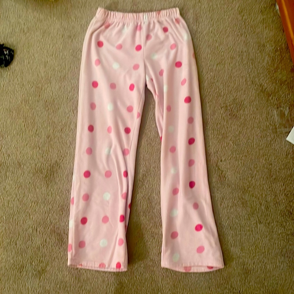 Womens Pink polka dot pj pants size small